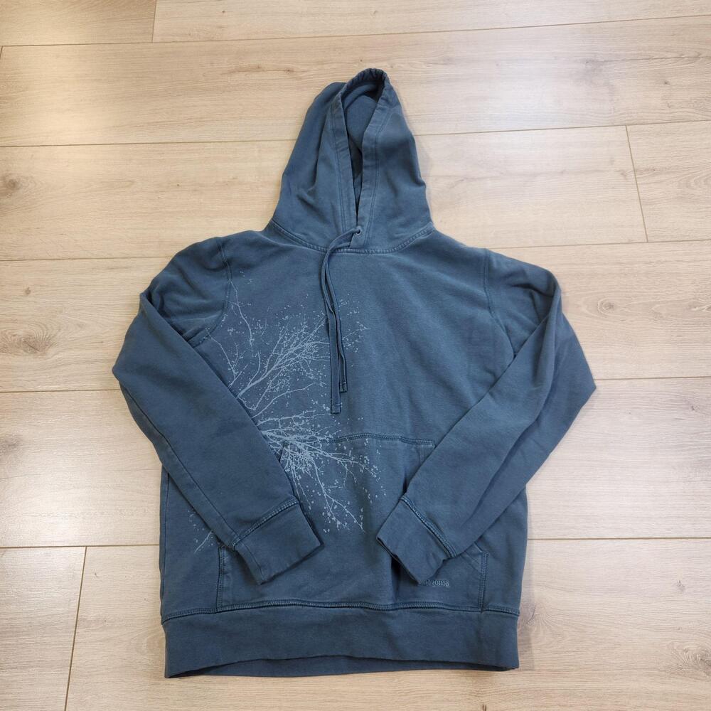 Patagonia Addie Hoodie Sweatshirt Womens Small Blue Organic Cotton Pullover